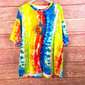 Shein tye dyed look moon Sun shirt